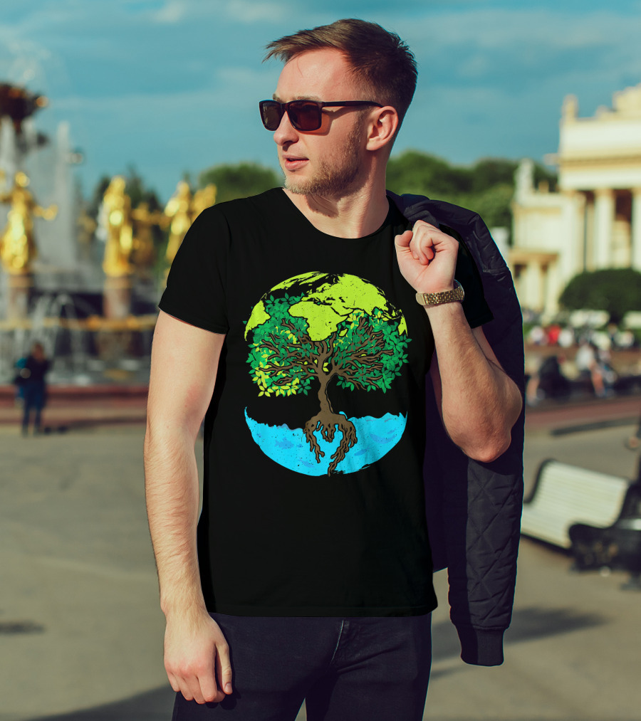 World Environment Earth Day Save The Tree Planet Nature Conservation T-Shirt