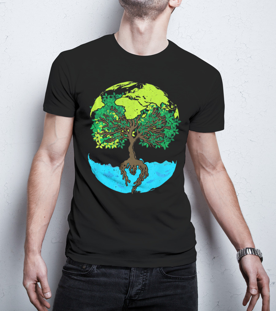 World Environment Earth Day Save The Tree Planet Nature Conservation T-Shirt