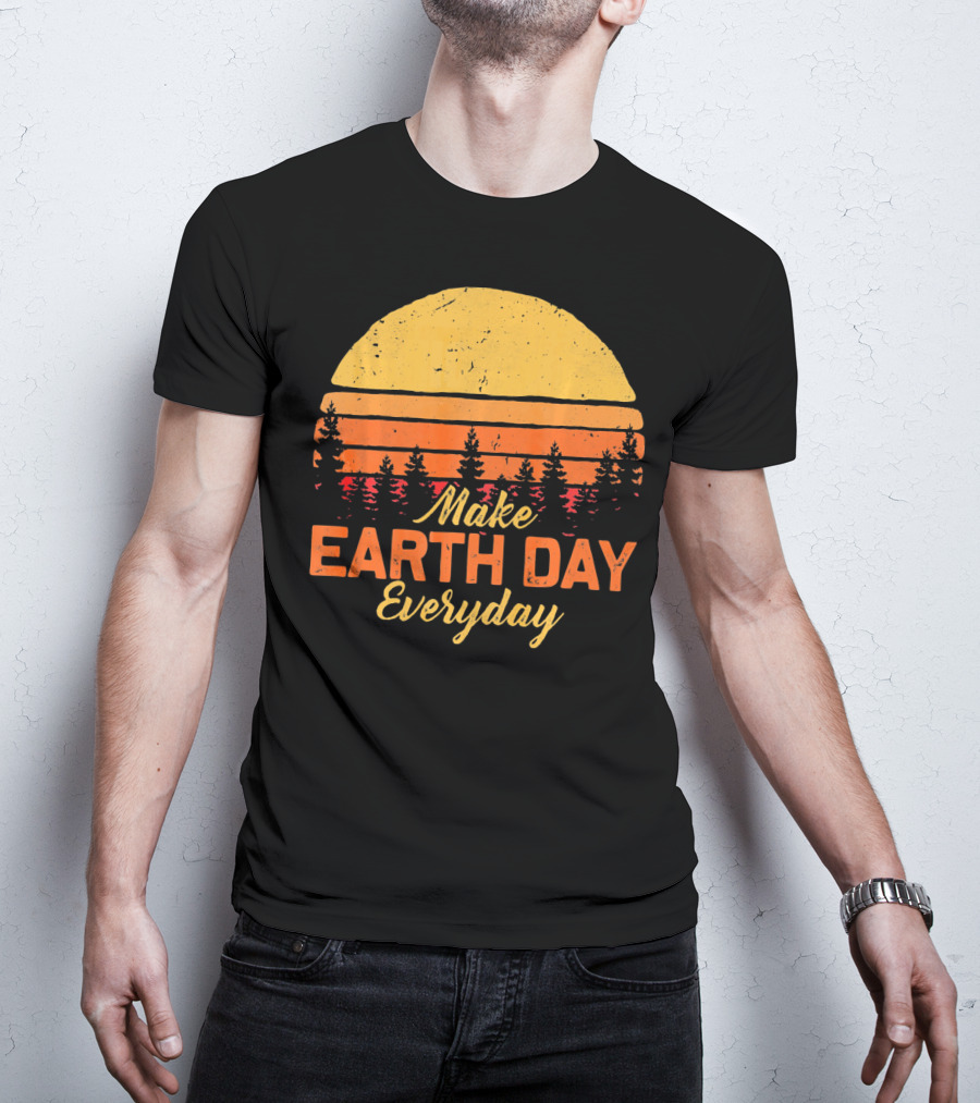 Make Earth Day Everyday Sunset Forest T-Shirt