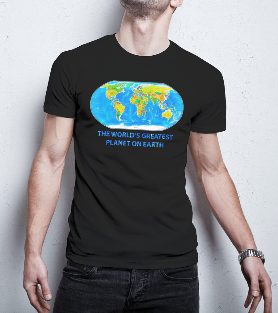 The World's Greatest Planet On Earth Map T-Shirt
