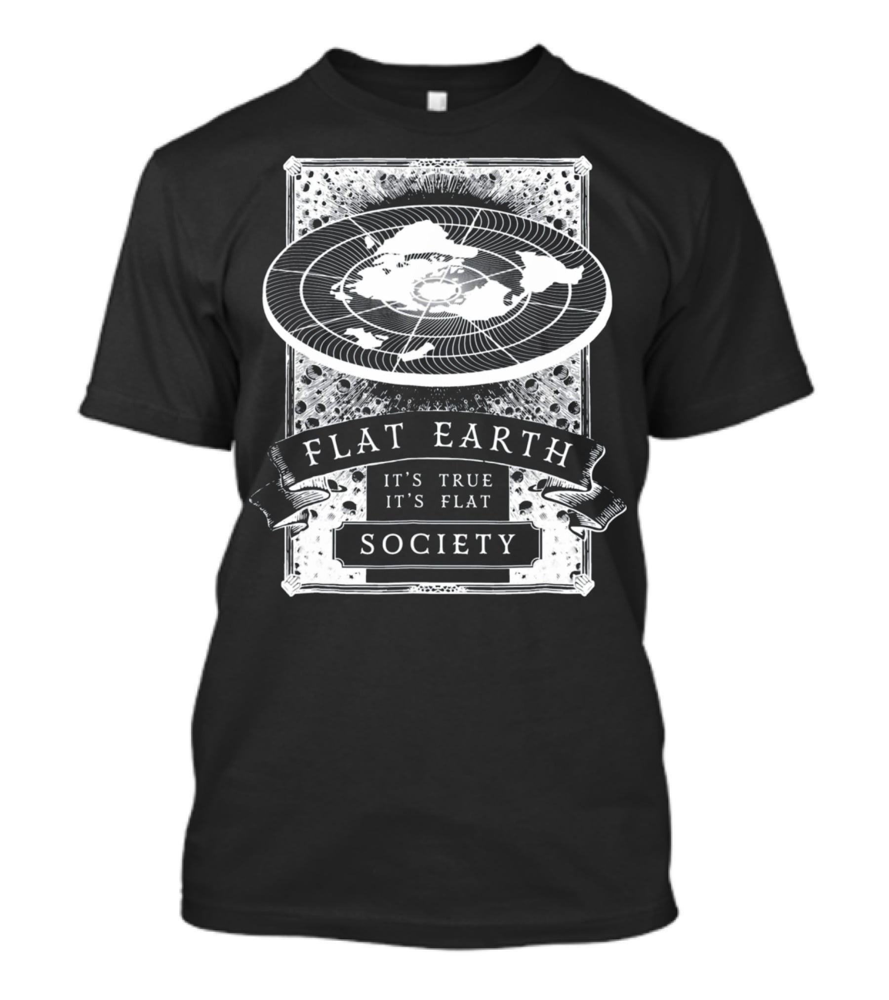 Vintage Flat Earth Society It's True It's Flat T-Shirt