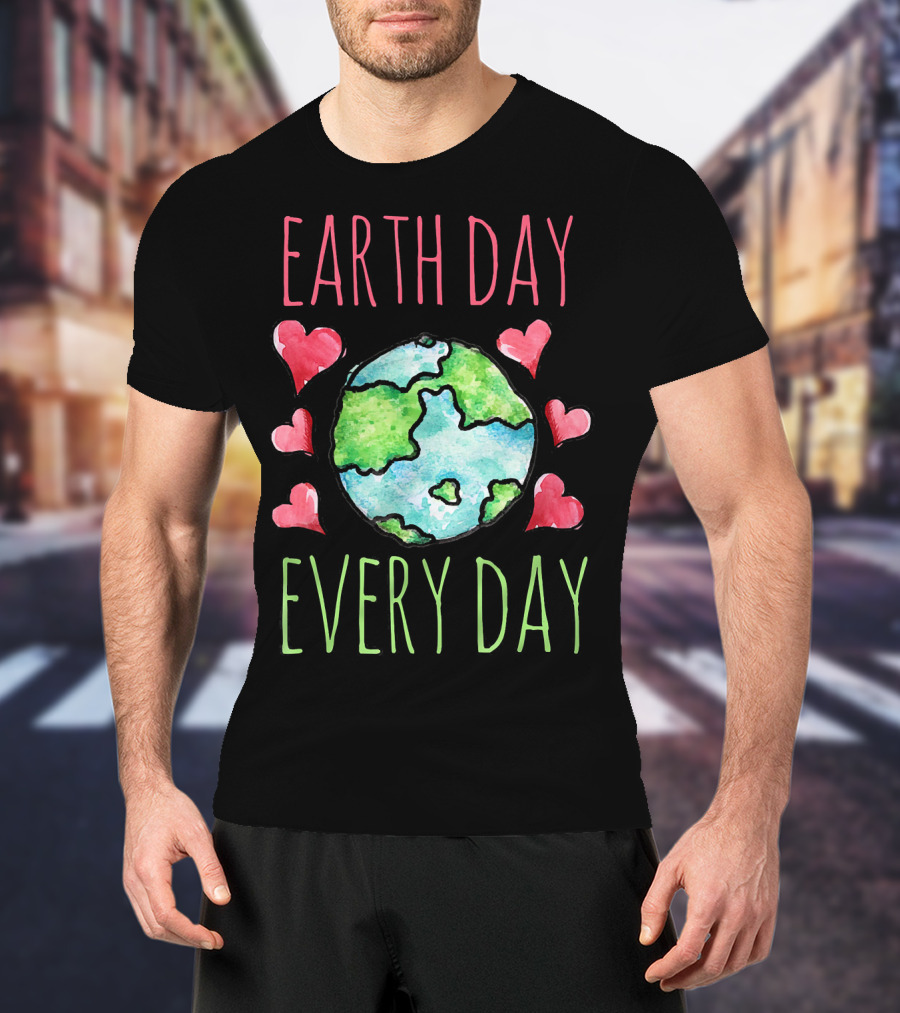 Earth Day Every Day Cute Earthy Heart T-Shirt