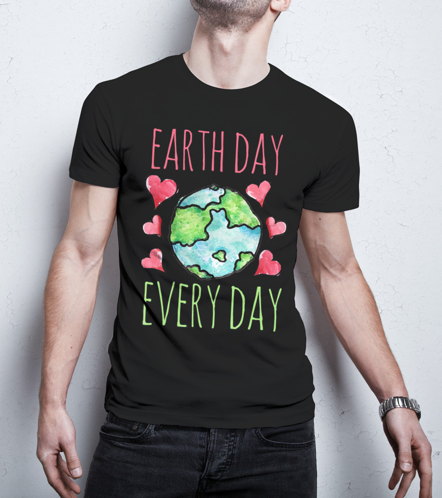 Earth Day Every Day Cute Earthy Heart T-Shirt