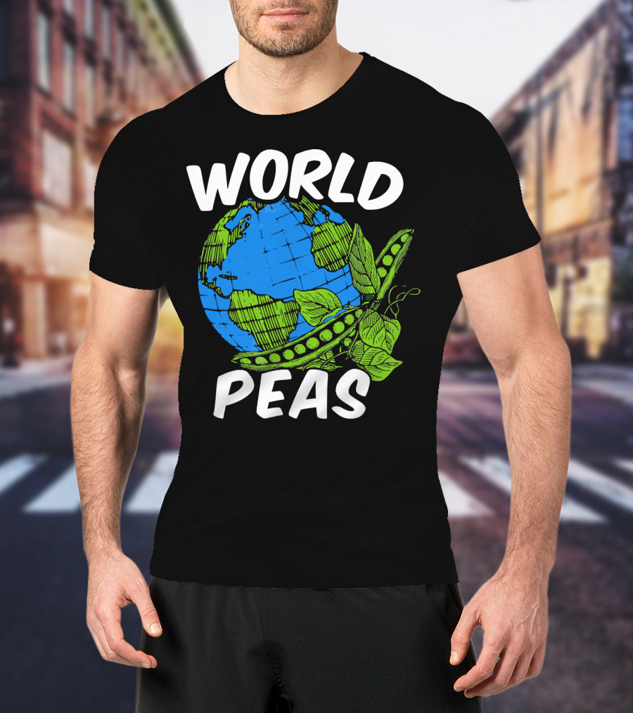 World Peas Pun Funny Peace On Earth T-Shirt
