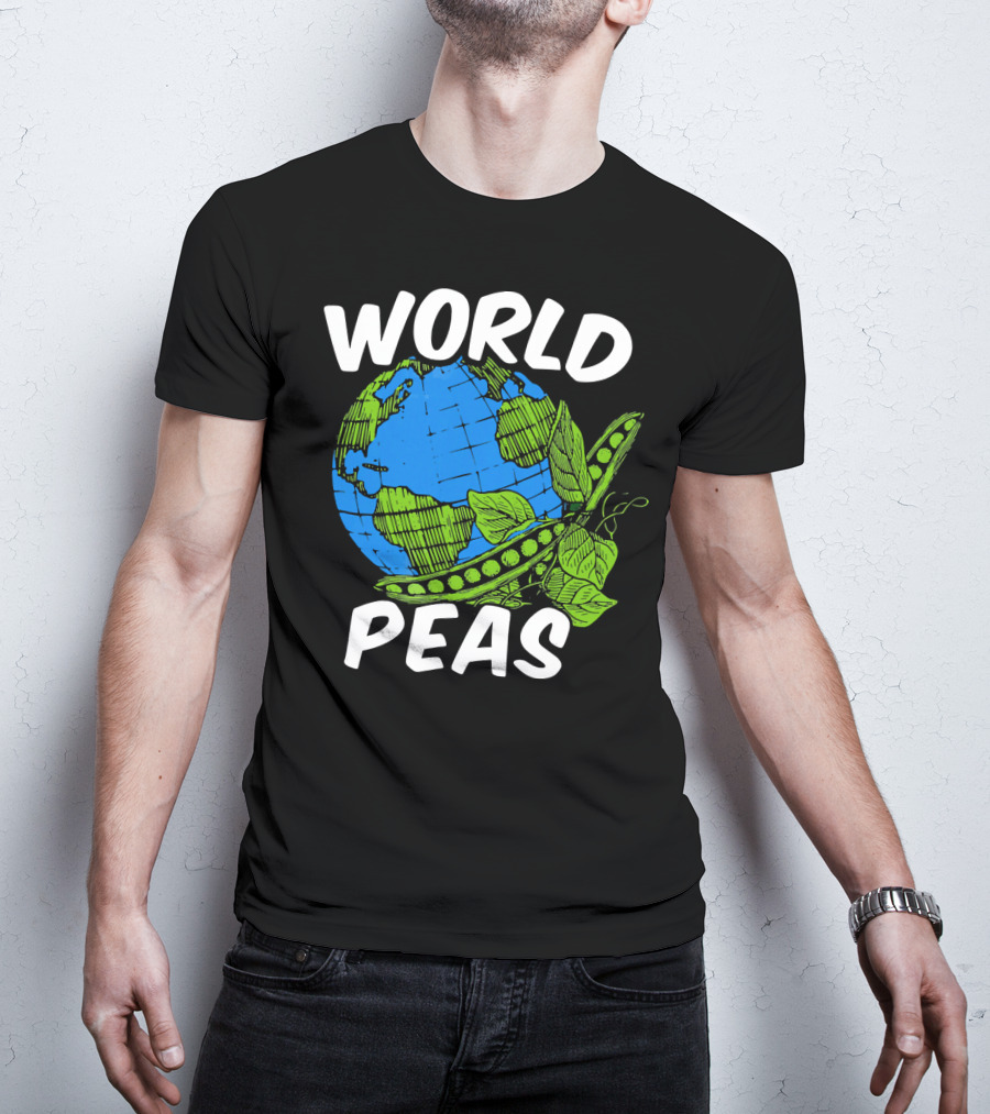 World Peas Pun Funny Peace On Earth T-Shirt