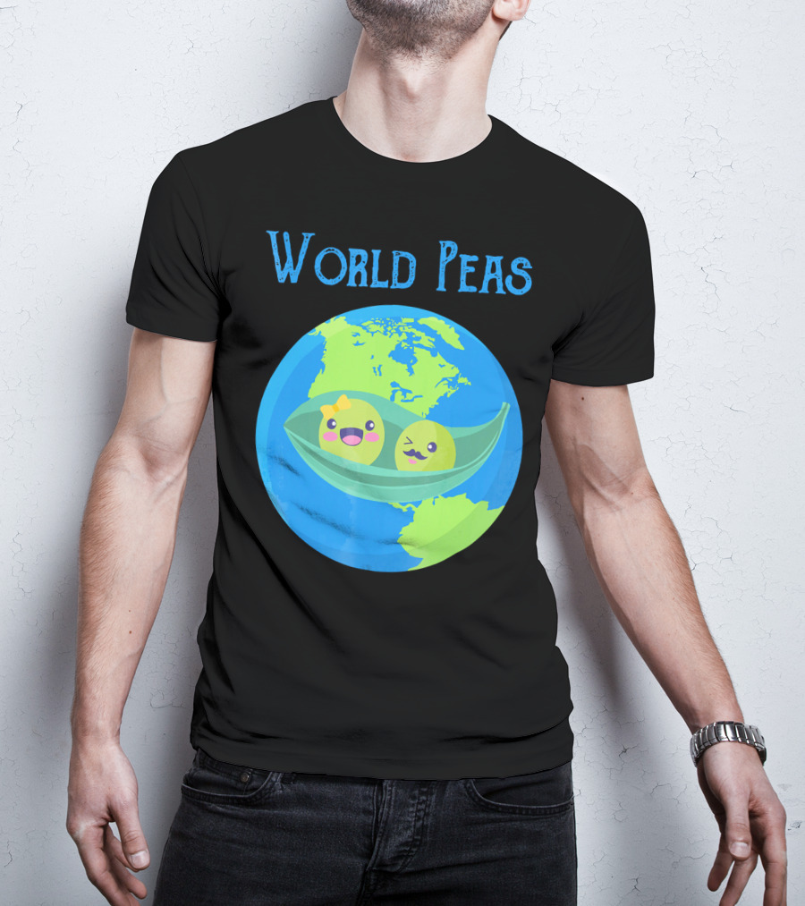 World Peas Give Peas A Chance Earth Peapod T-Shirt