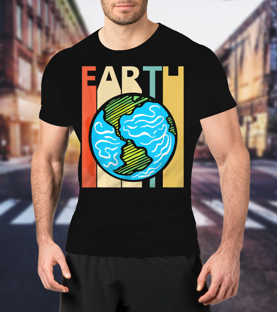 Earth Vintage Retro Planet Earth Astronomy T-Shirt