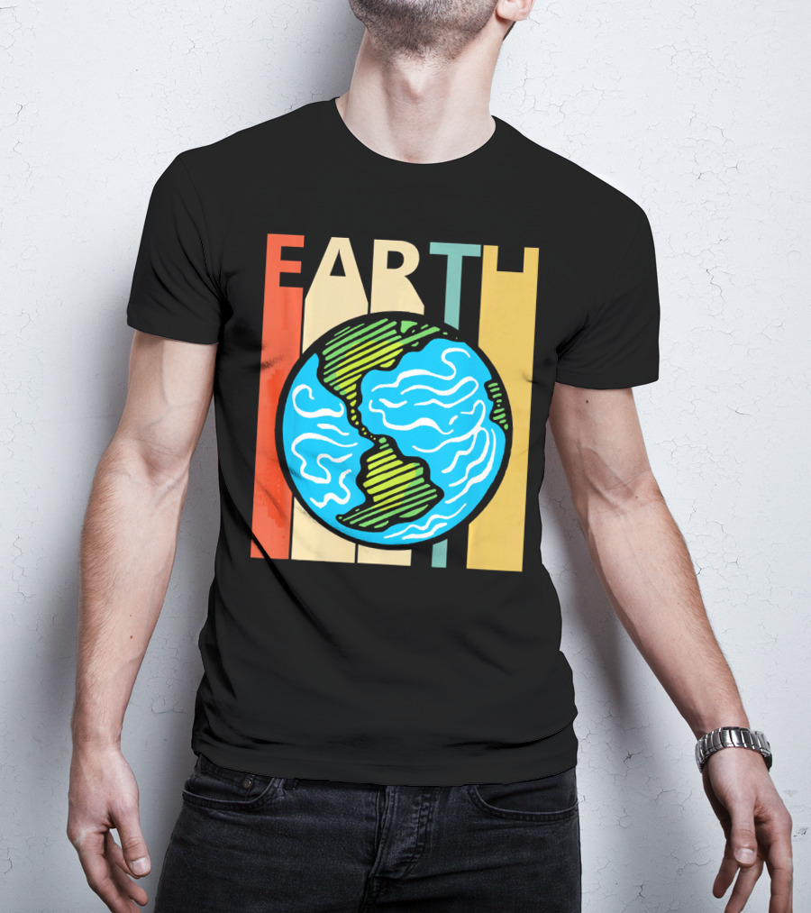 Earth Vintage Retro Planet Earth Astronomy T-Shirt
