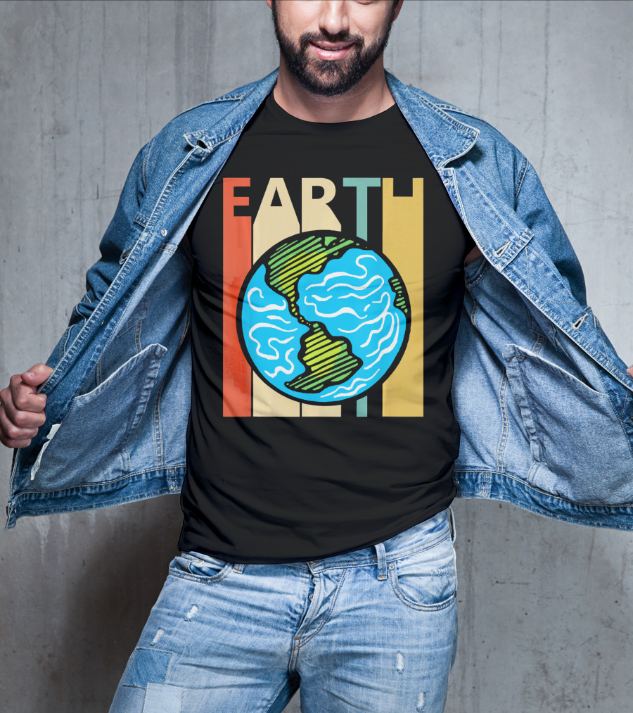 Earth Vintage Retro Planet Earth Astronomy T-Shirt