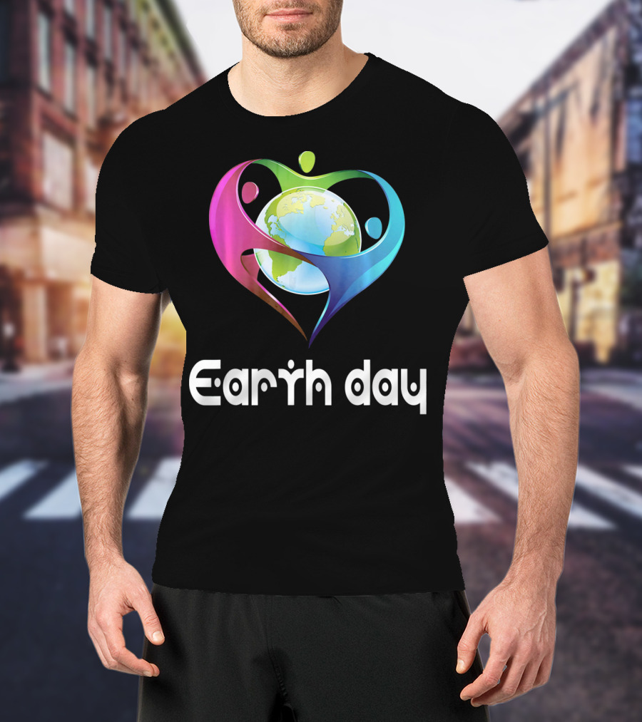 Earth Day Heart Globe Unity T-Shirt