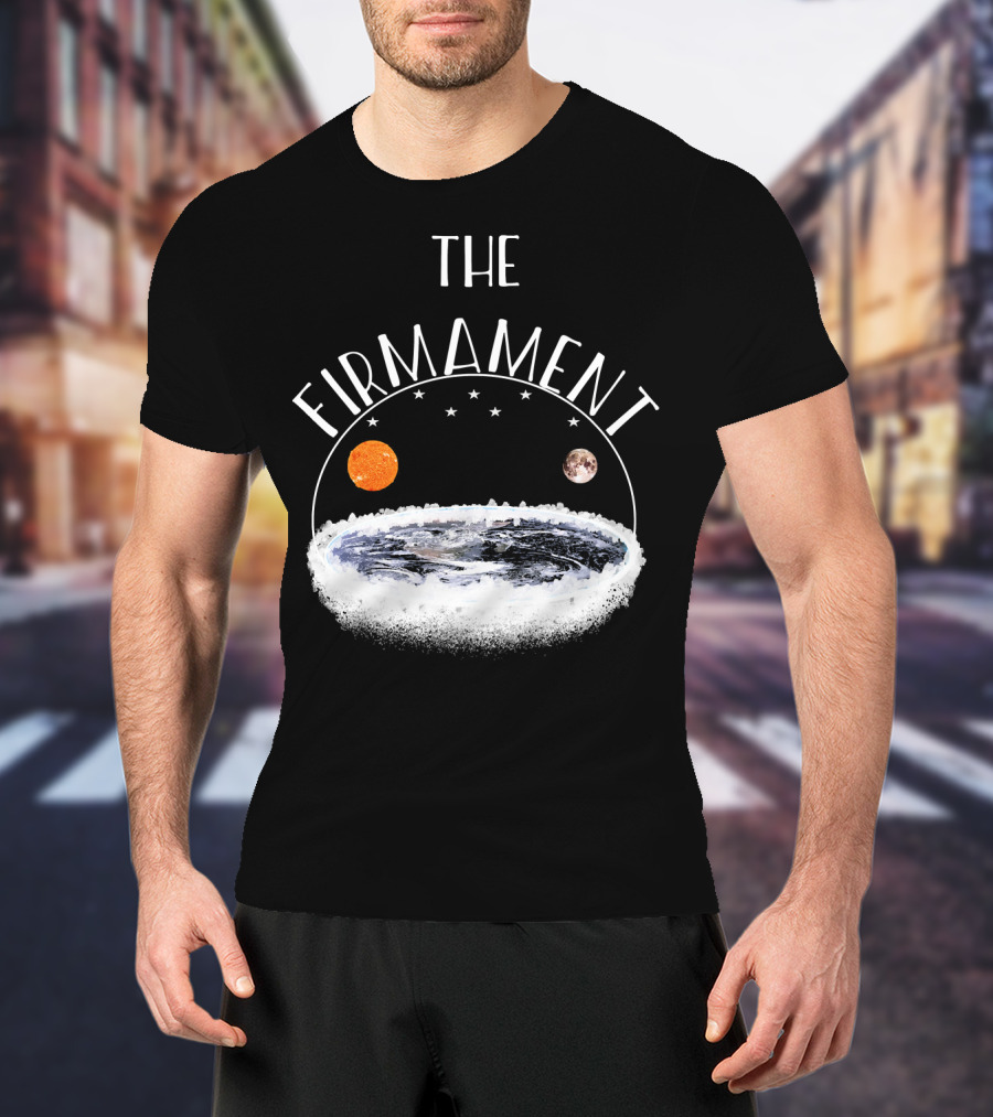 The Firmament Dome Flat Earth Society Sun Moon Stars T-Shirt