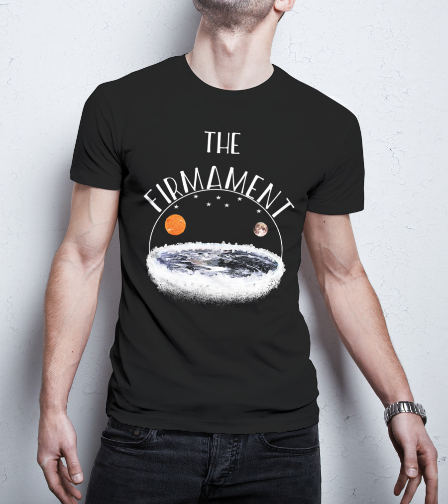 The Firmament Dome Flat Earth Society Sun Moon Stars T-Shirt