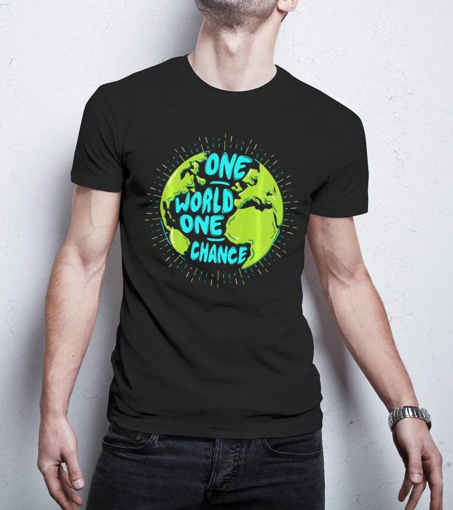 One World One Chance Planet Earth Climate Protection T-Shirt