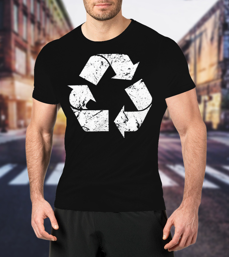 Earth Day Vintage White Recycle T-Shirt