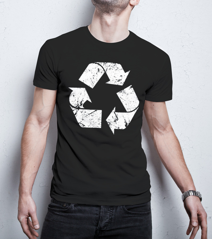 Earth Day Vintage White Recycle T-Shirt