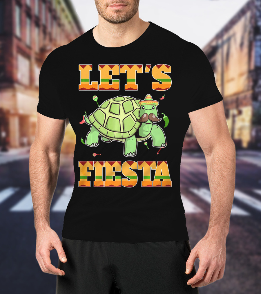 Let's Fiesta Turtle Cinco De Mayo Mexican T-Shirt