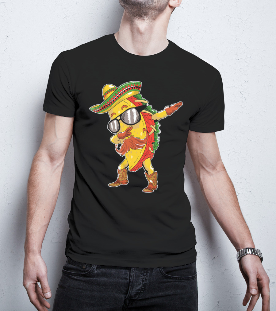 Funny Taco Dabbing Sombrero Cinco De Mayo T-Shirt