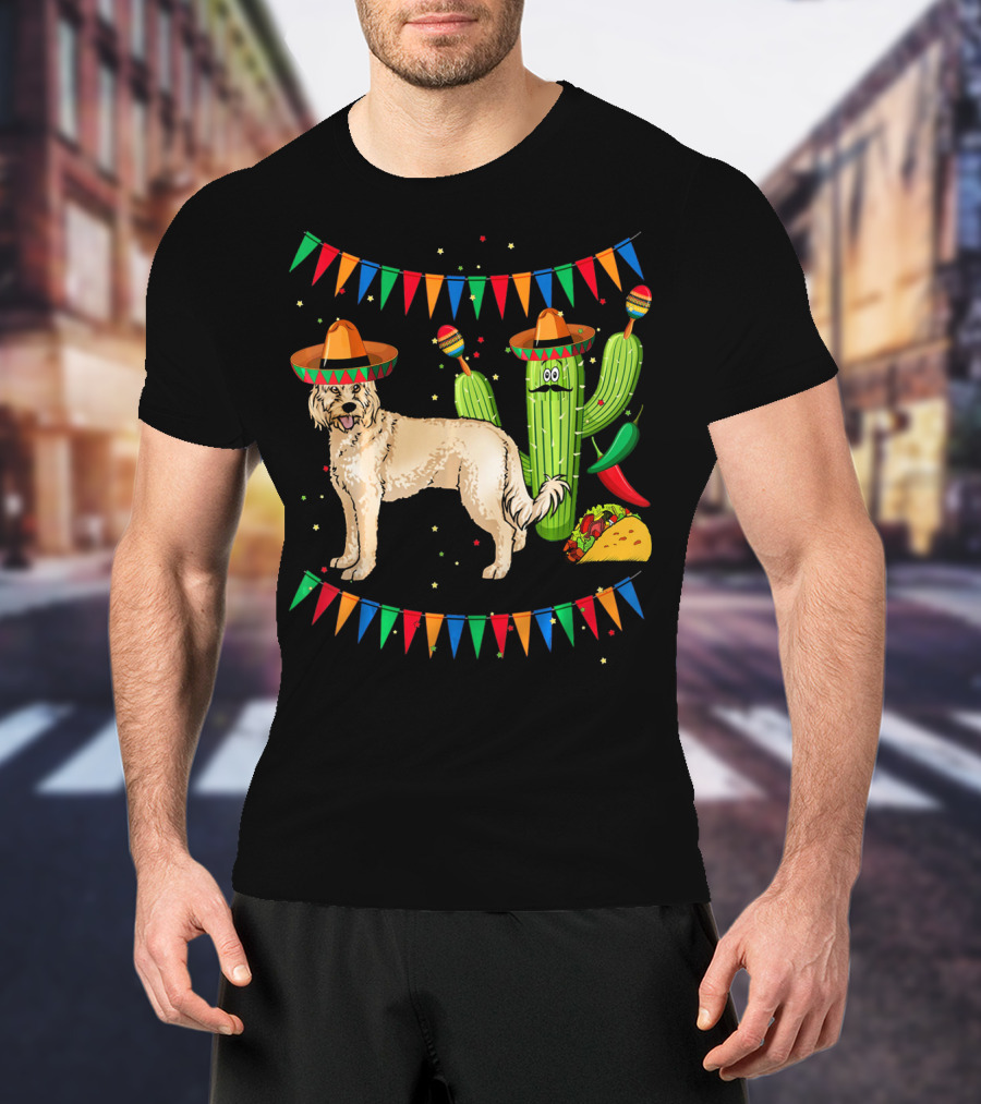Sombrero Cockapoo Dog Mexico Cinco De Mayo Fiesta Cactus Taco Party T-Shirt