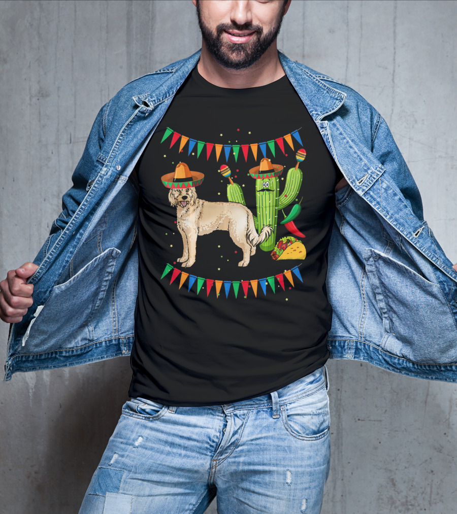 Sombrero Cockapoo Dog Mexico Cinco De Mayo Fiesta Cactus Taco Party T-Shirt