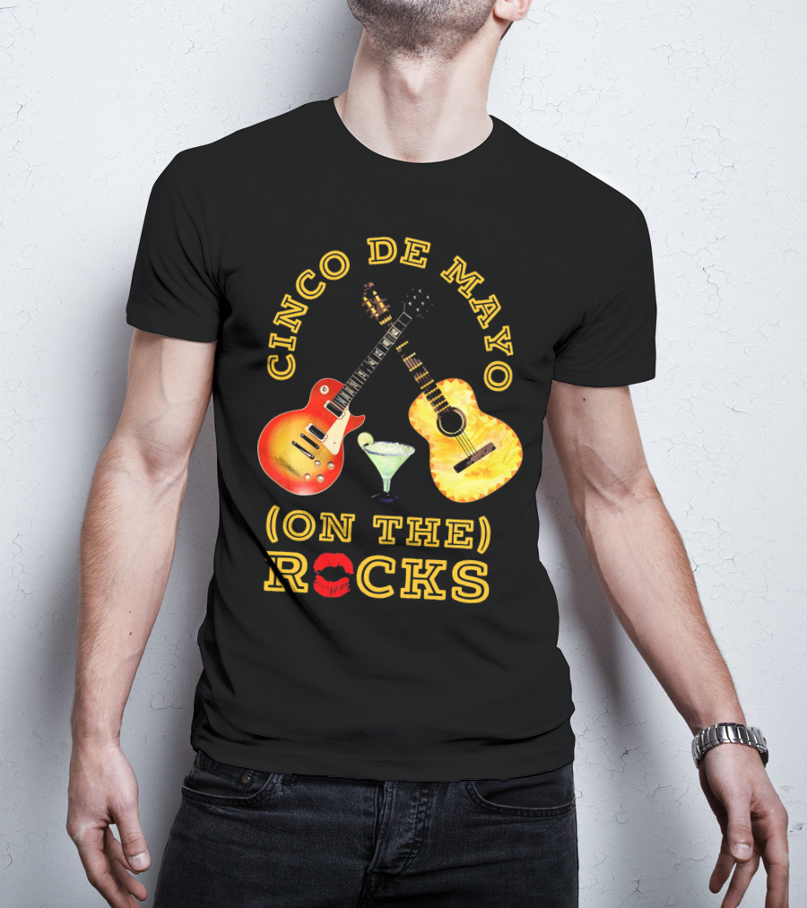 Cinco De Mayo On The Rocks Guitars Margarita T-Shirt