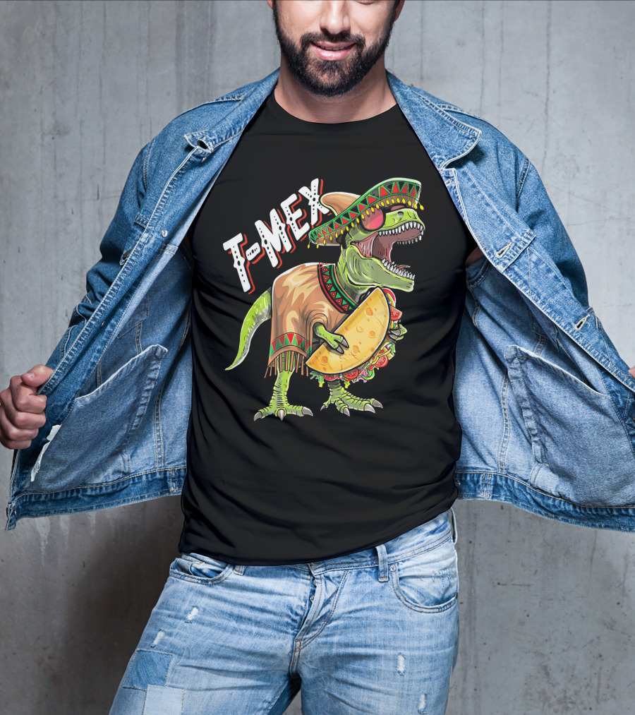 T-Mex Cinco De Mayo Dinosaur Taco Fiesta T-Shirt
