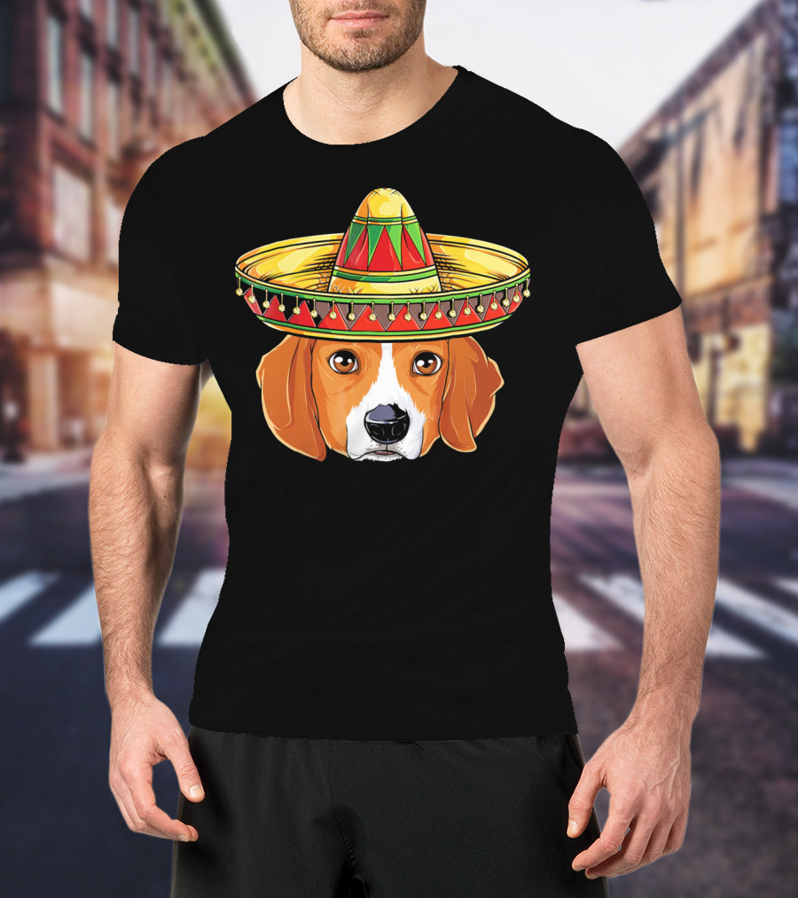 Cinco De Mayo Beagle Sombrero T-Shirt