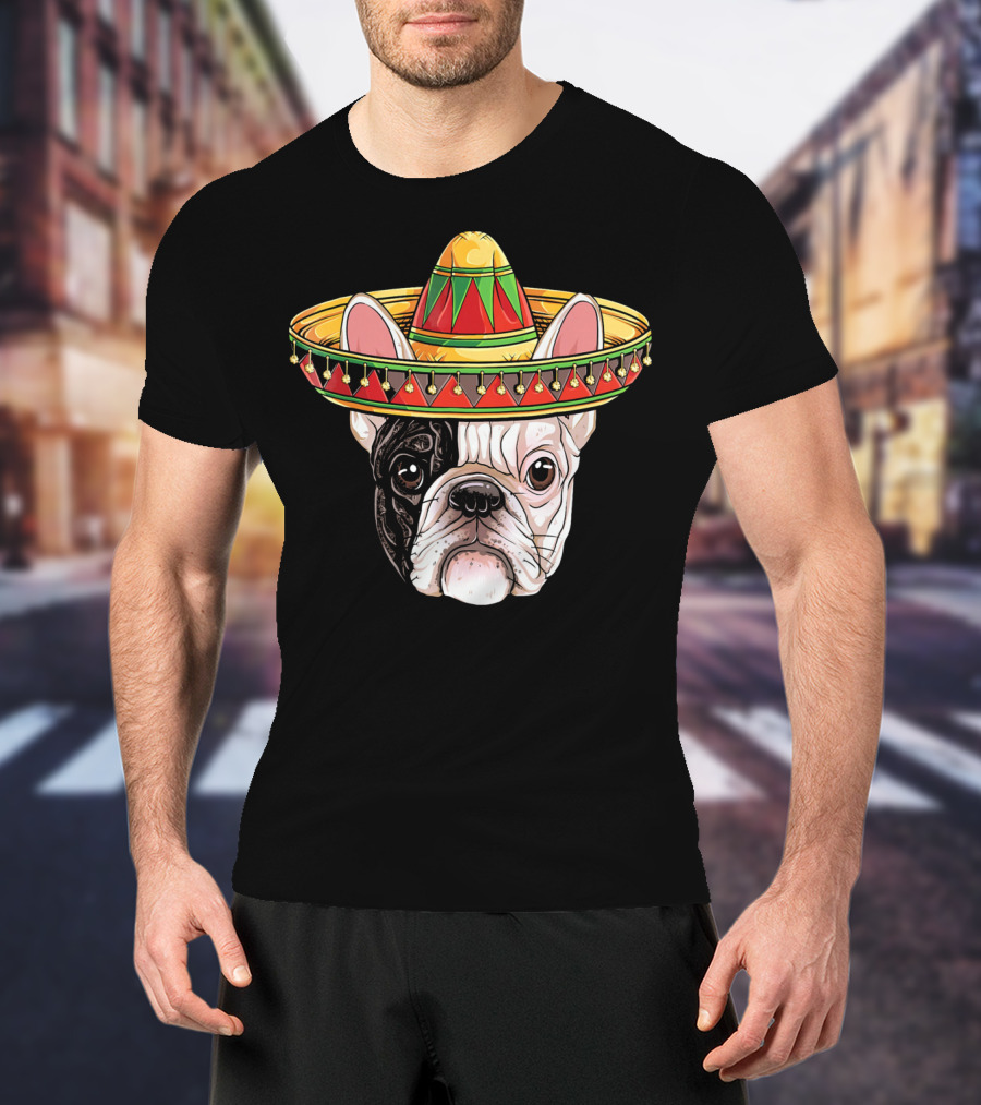 Cinco De Mayo French Bulldog Sombrero T-Shirt
