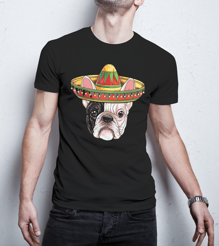Cinco De Mayo French Bulldog Sombrero T-Shirt