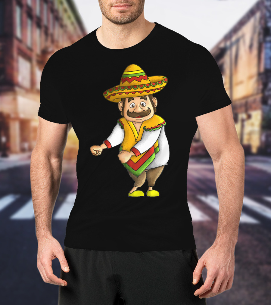 Flossing Mariachi Cute Cinco De Mayo Sombrero Dance Fiesta T-Shirt