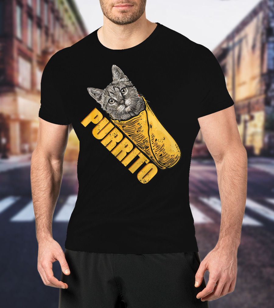 Purrito Cat Burrito Mexican Food Funny Purrito T-Shirt