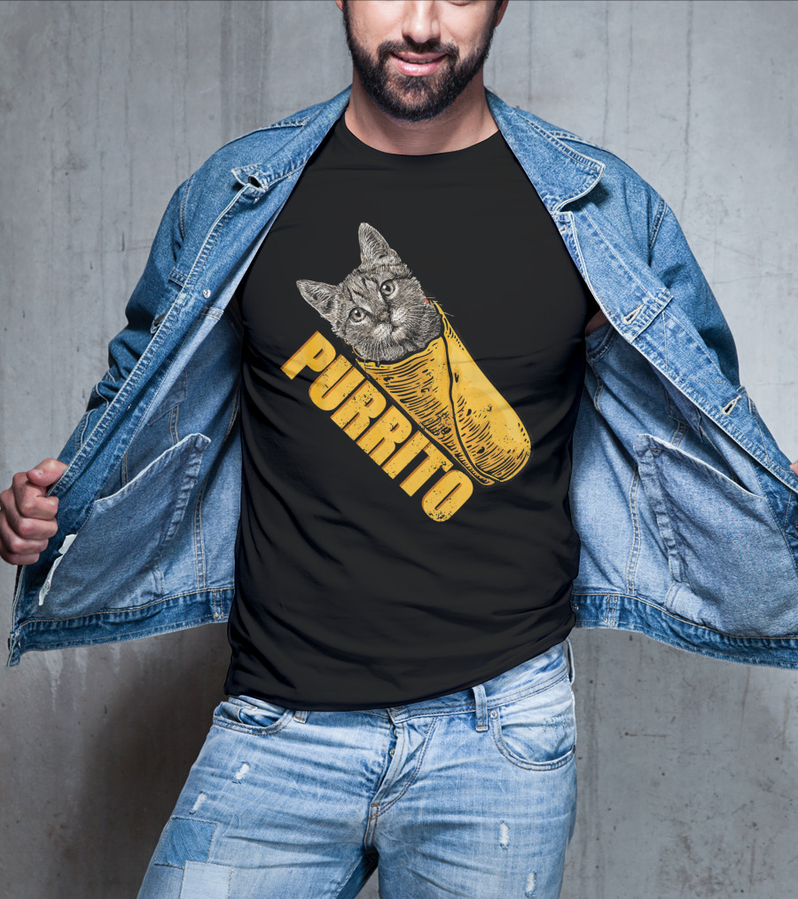 Purrito Cat Burrito Mexican Food Funny Purrito T-Shirt