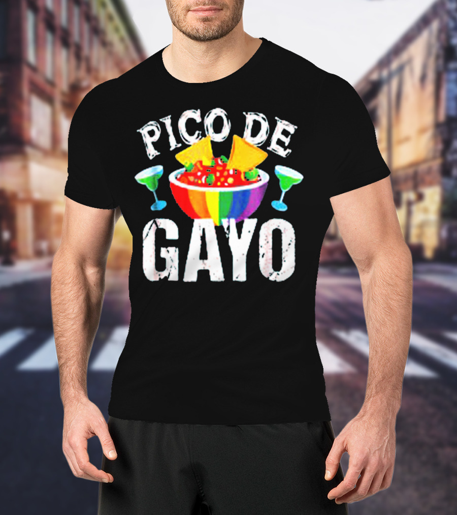 Pico De Gayo Rainbow Bowl With Margaritas T-Shirt