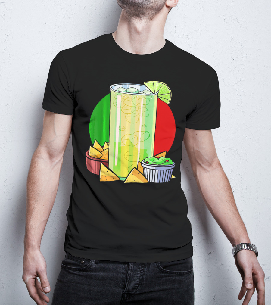 Funny Cinco De Mayo Tequila Guacamole Nachos Lime Fiesta T-Shirt