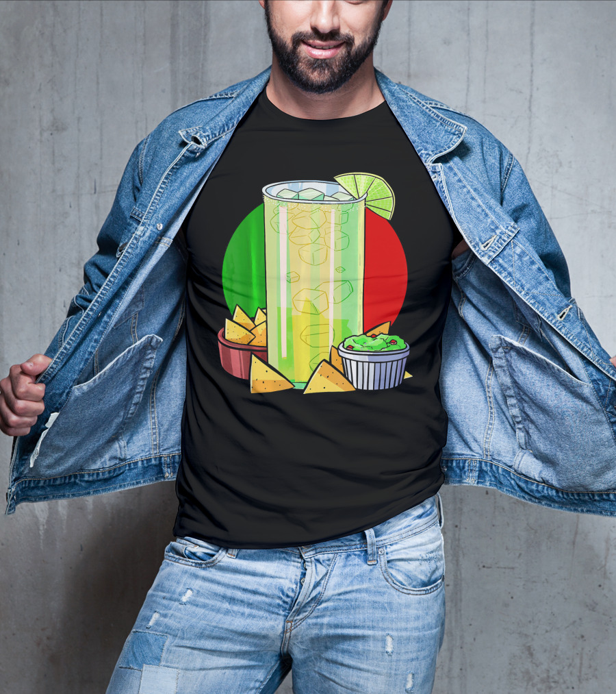 Funny Cinco De Mayo Tequila Guacamole Nachos Lime Fiesta T-Shirt