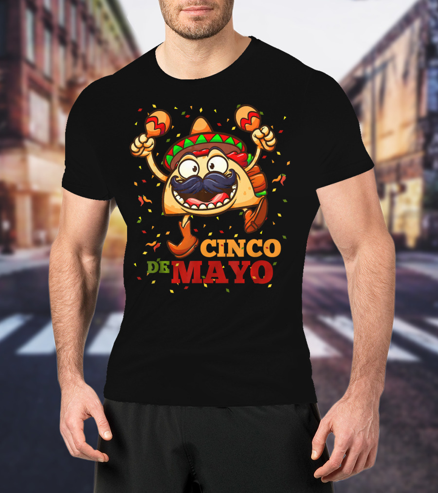 Cinco De Mayo Funny Taco Lover Celebrating Mexican Fiesta T-Shirt