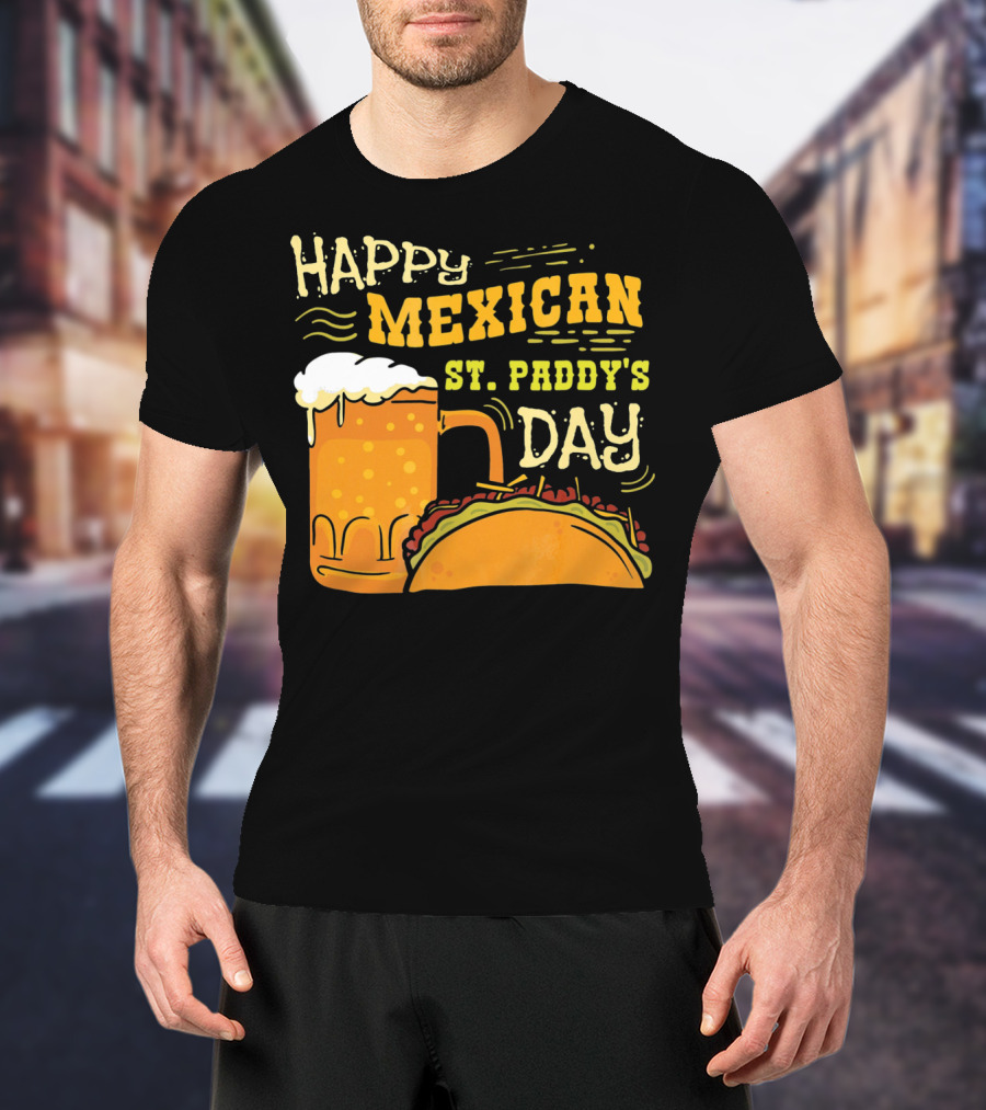 Happy Mexican St. Paddy's Day Beer Mug With Taco T-Shirt