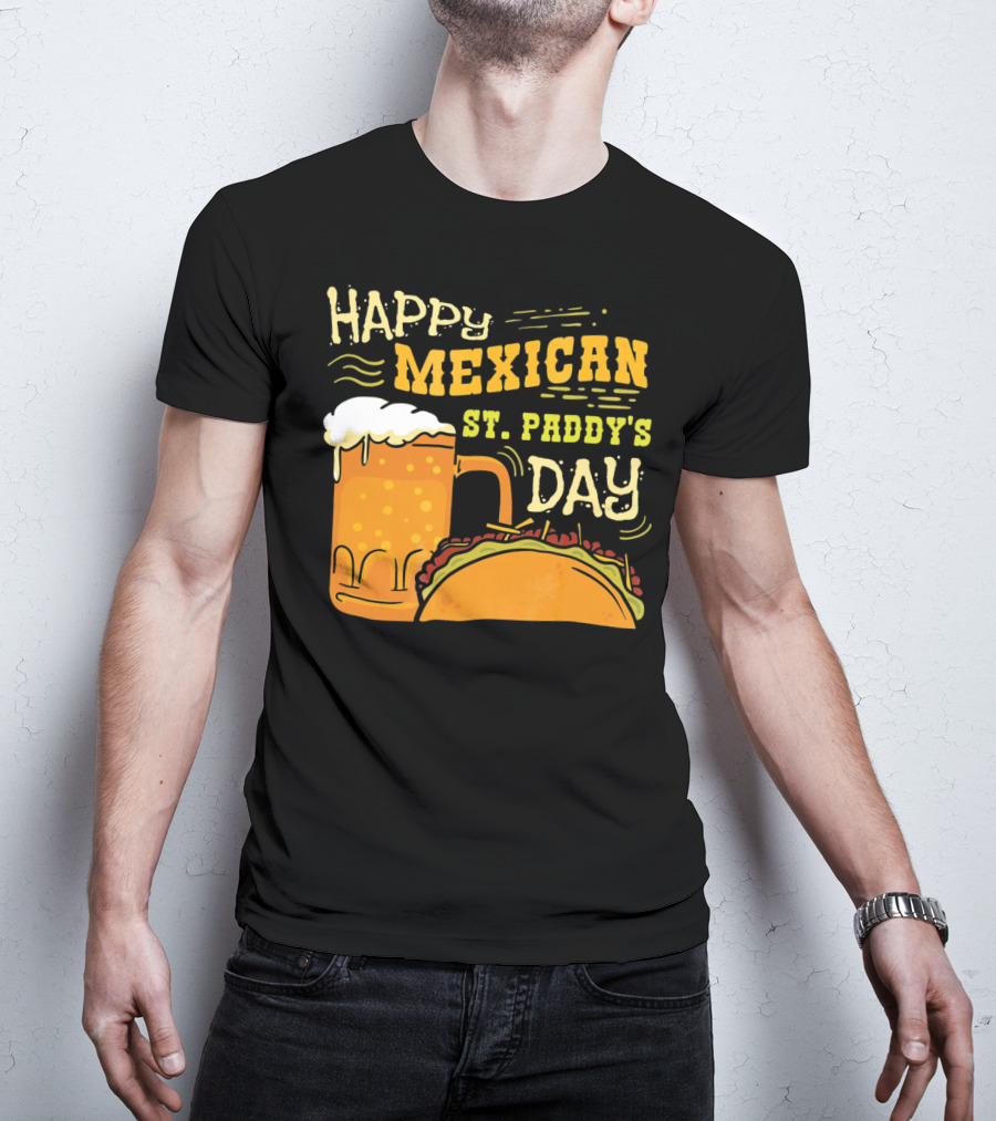 Happy Mexican St. Paddy's Day Beer Mug With Taco T-Shirt