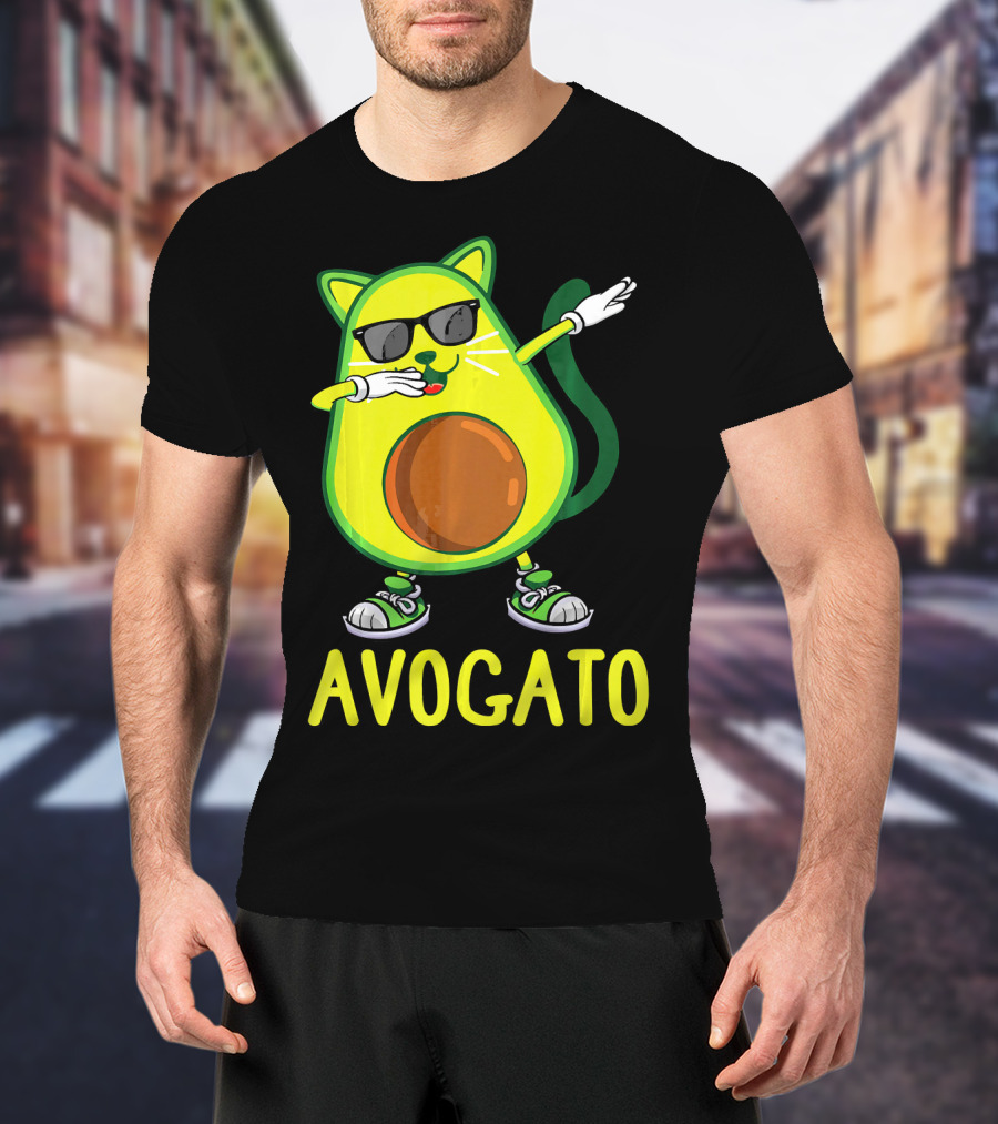 Funny Avogato Cat Dabbing Cinco De Kittens T-Shirt