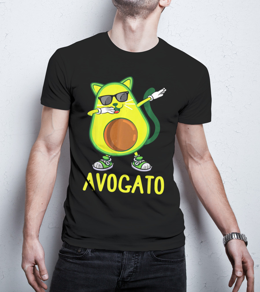 Funny Avogato Cat Dabbing Cinco De Kittens T-Shirt