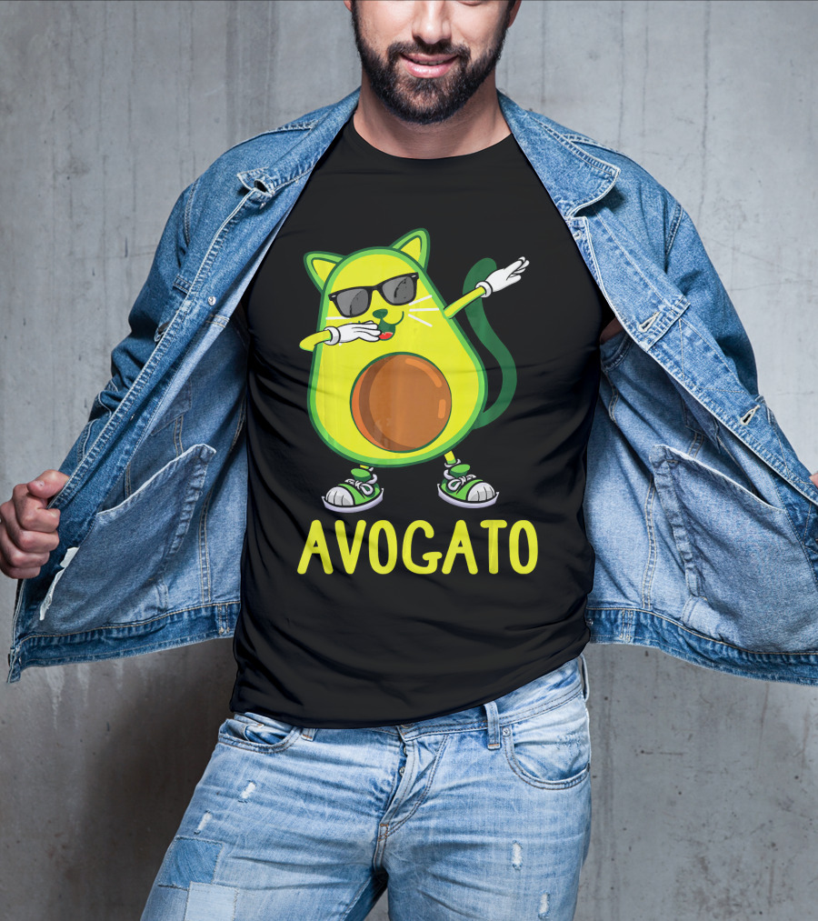Funny Avogato Cat Dabbing Cinco De Kittens T-Shirt