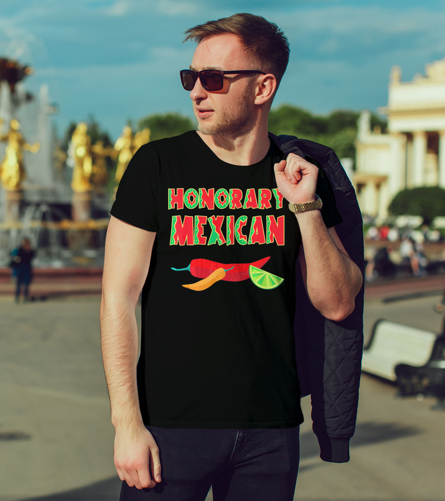 Honorary Mexican Chiles With Lime Slice Cinco De Mayo T-Shirt