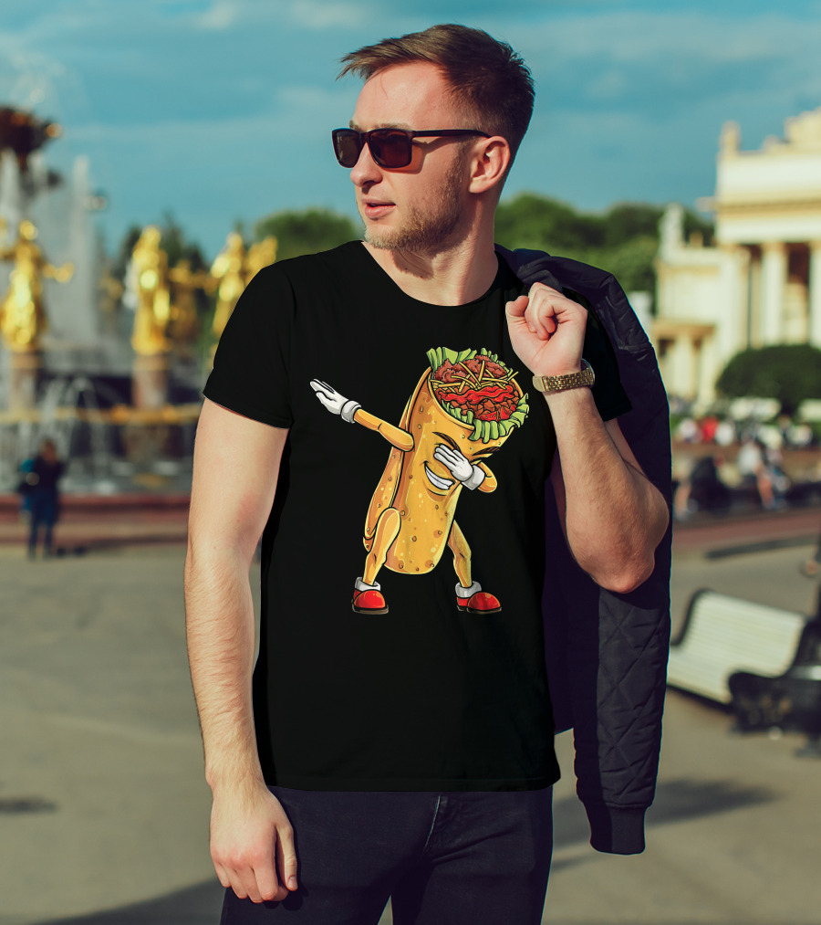 Cinco De Mayo Dabbing Burrito Character Fun T-Shirt