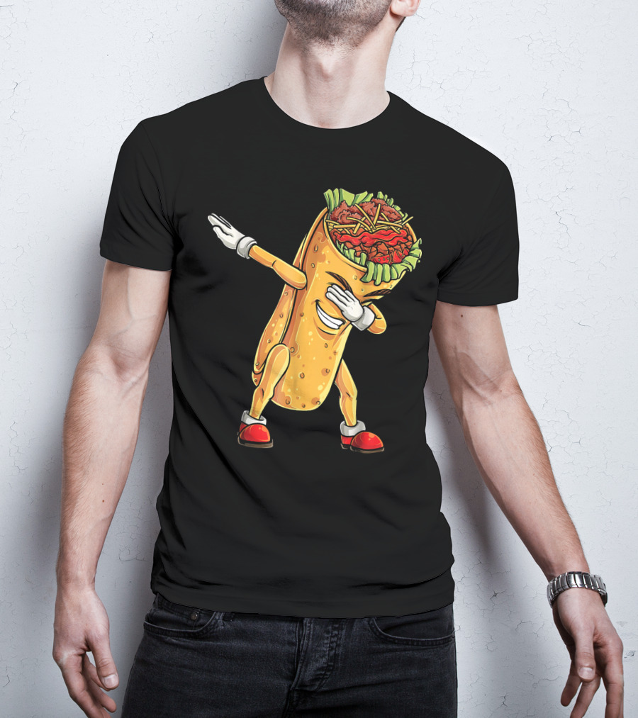 Cinco De Mayo Dabbing Burrito Character Fun T-Shirt