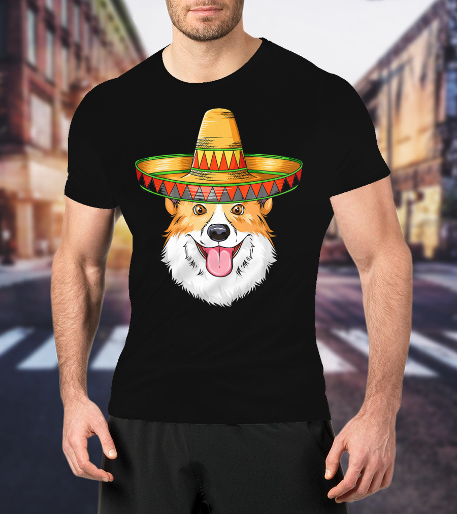 Corgi Cinco De Mayo Mexican Sombrero T-Shirt