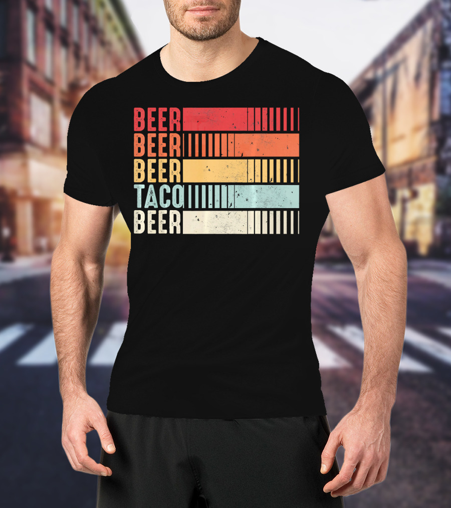 Beer Beer Beer Taco Beer Funny Mexican Cinco T-Shirt