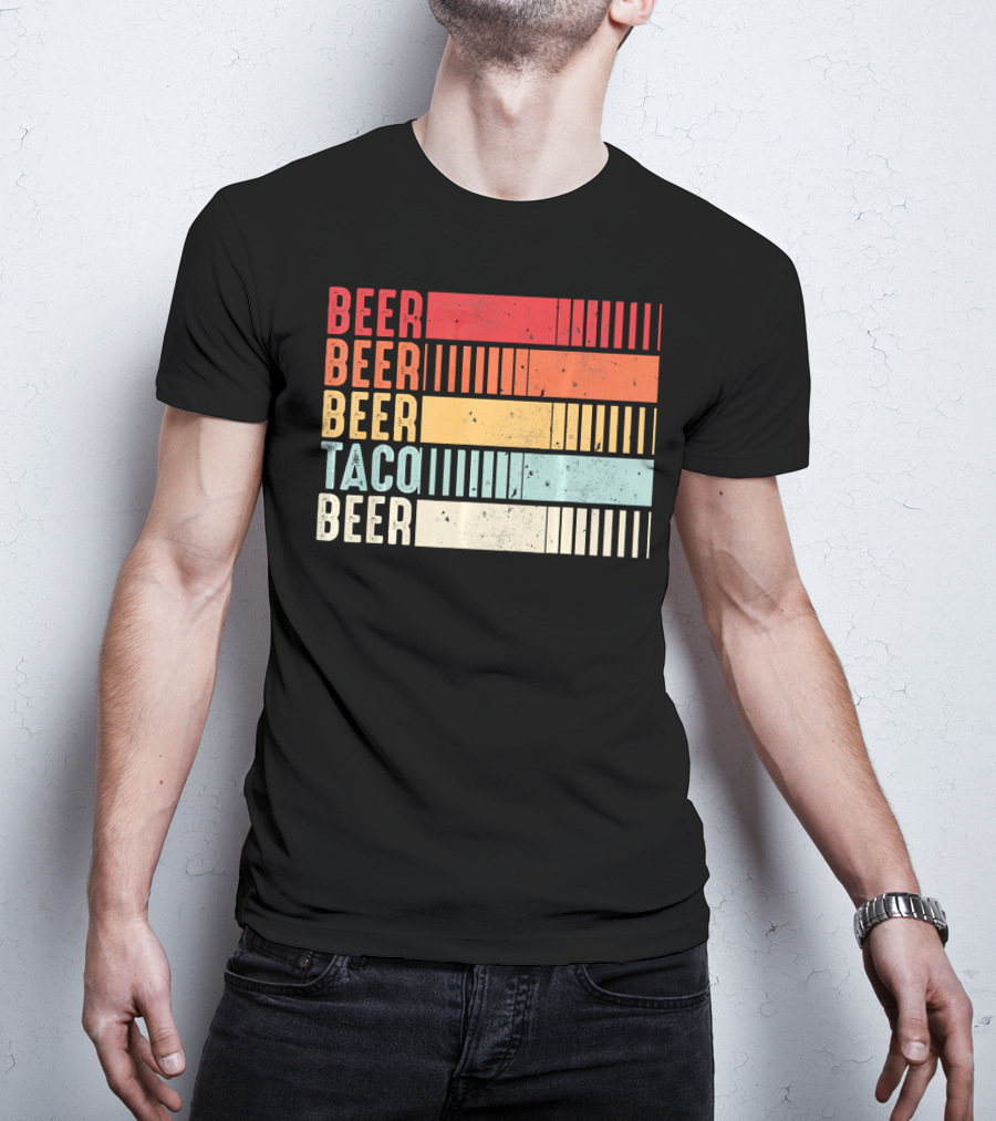 Beer Beer Beer Taco Beer Funny Mexican Cinco T-Shirt