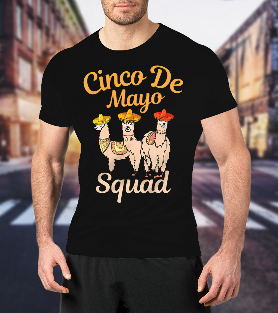 Cinco De Mayo Llama Squad T-Shirt