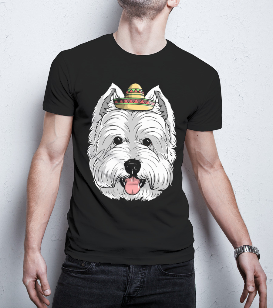 Cinco De Mayo Westie Dog Sombrero Fiesta T-Shirt