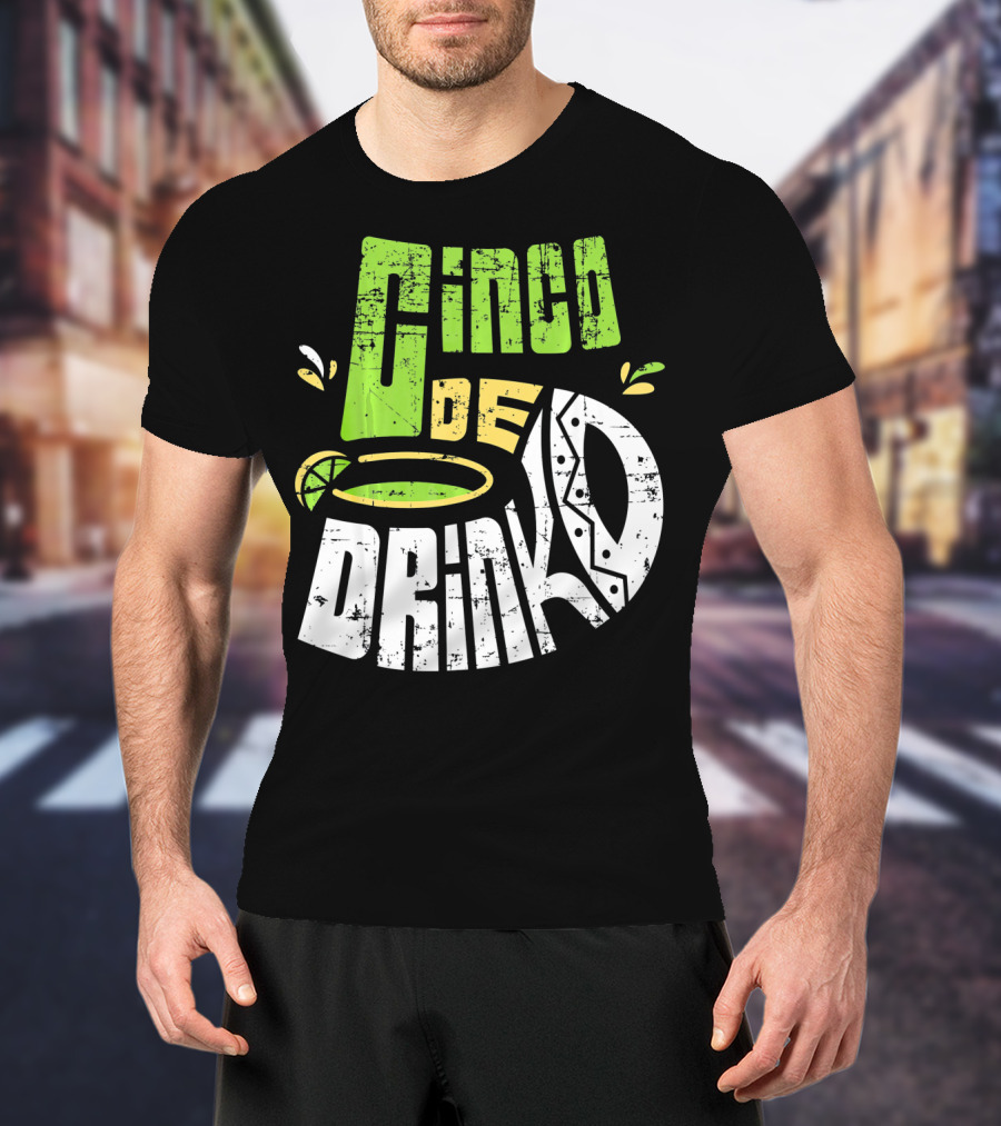 Cinco De Mayo Fiesta Cinco De Drinko Lime And Tequila T-Shirt