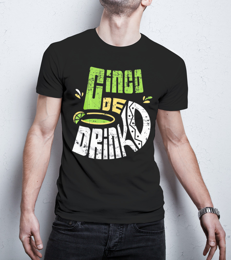 Cinco De Mayo Fiesta Cinco De Drinko Lime And Tequila T-Shirt